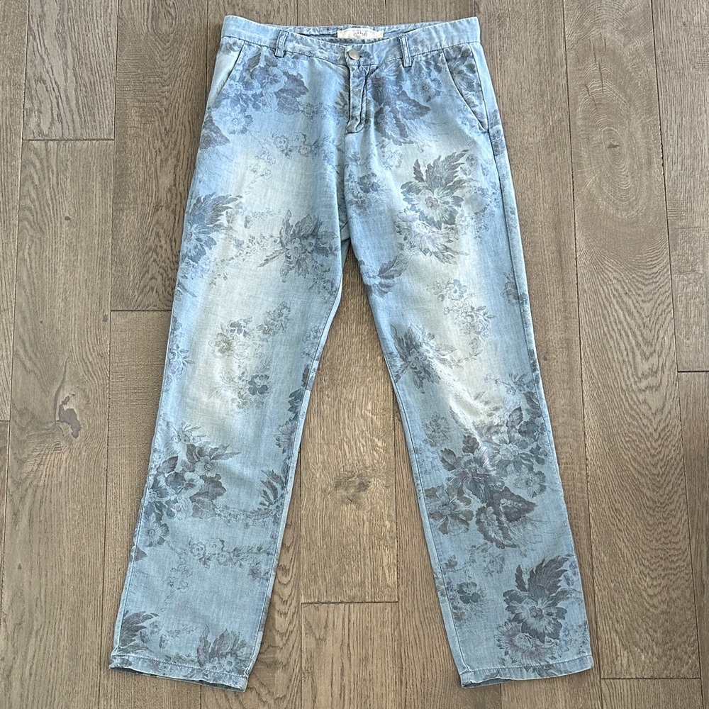 Vanessa Bruno Light Blue Denim with Floral Accents